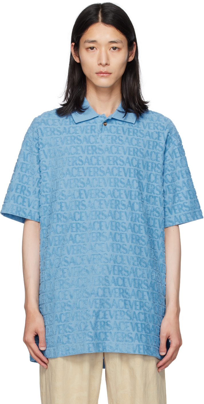 Versace - Blue Allover Polo