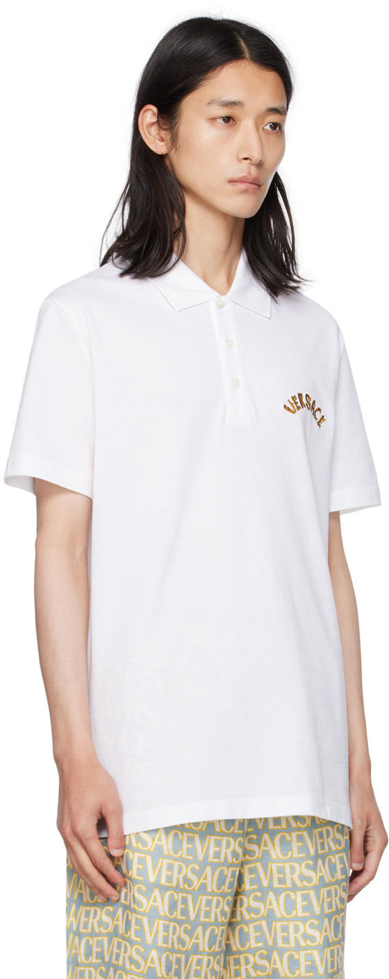 Versace - White Baroque Polo