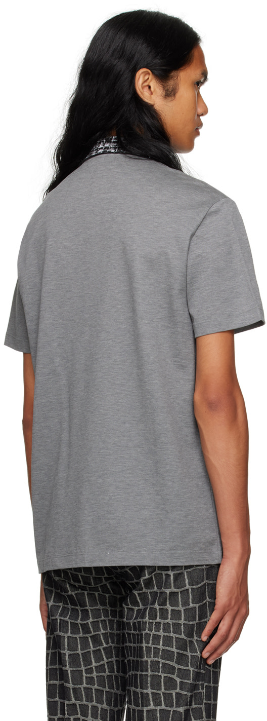 Versace - Gray Coccodrillo Polo