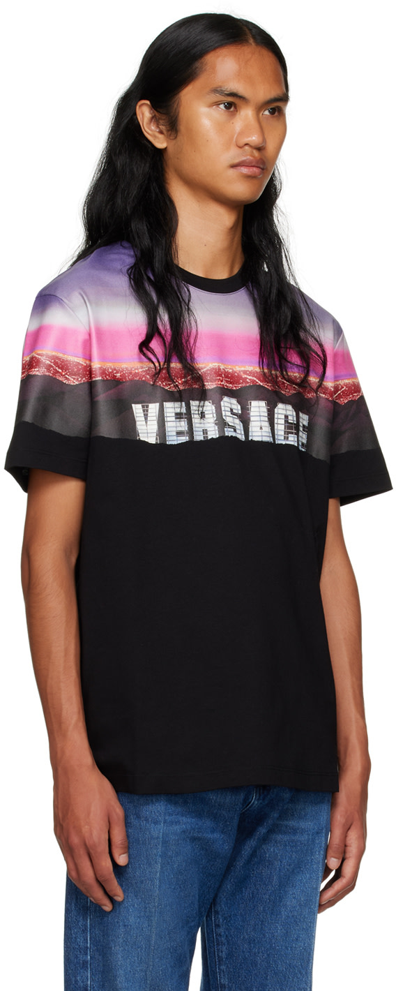 Versace - T-shirt noir à image à logo