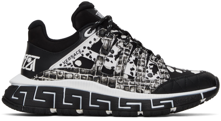 Versace - Black & White Trigreca Sneakers