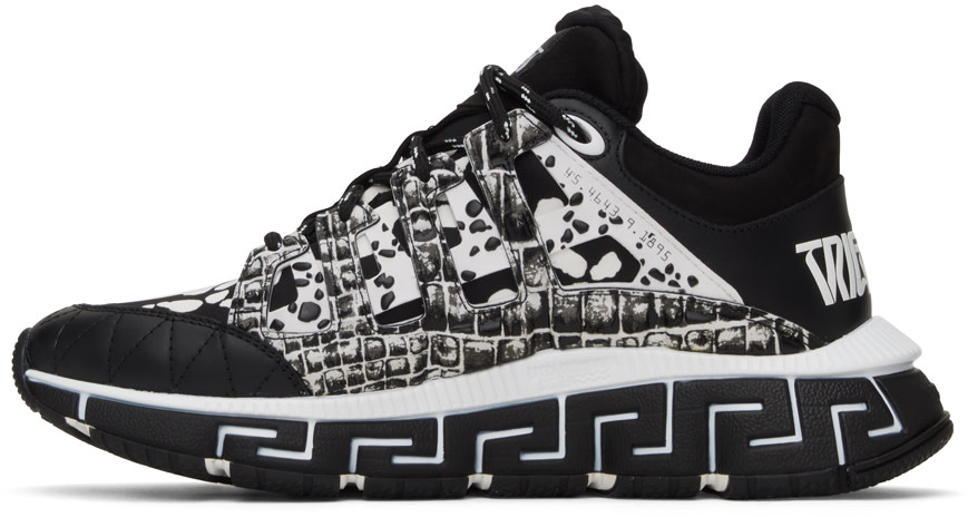 Versace - Black & White Trigreca Sneakers