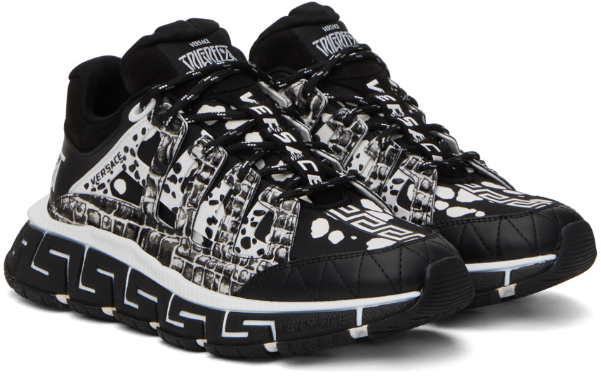 Versace - Black & White Trigreca Sneakers
