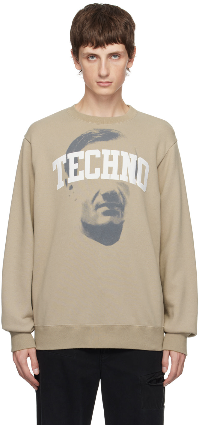 UNDERCOVER - Pull molletonné 'Techno' beige