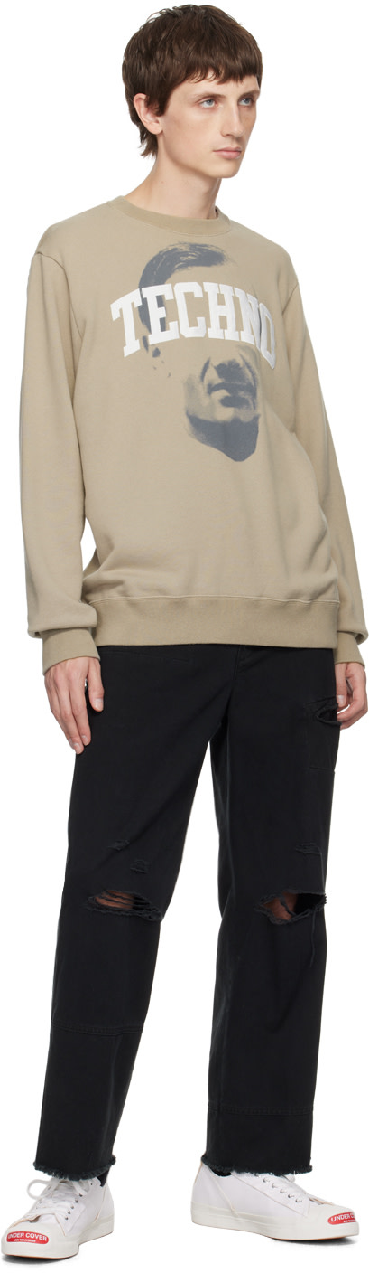 UNDERCOVER - Pull molletonné 'Techno' beige