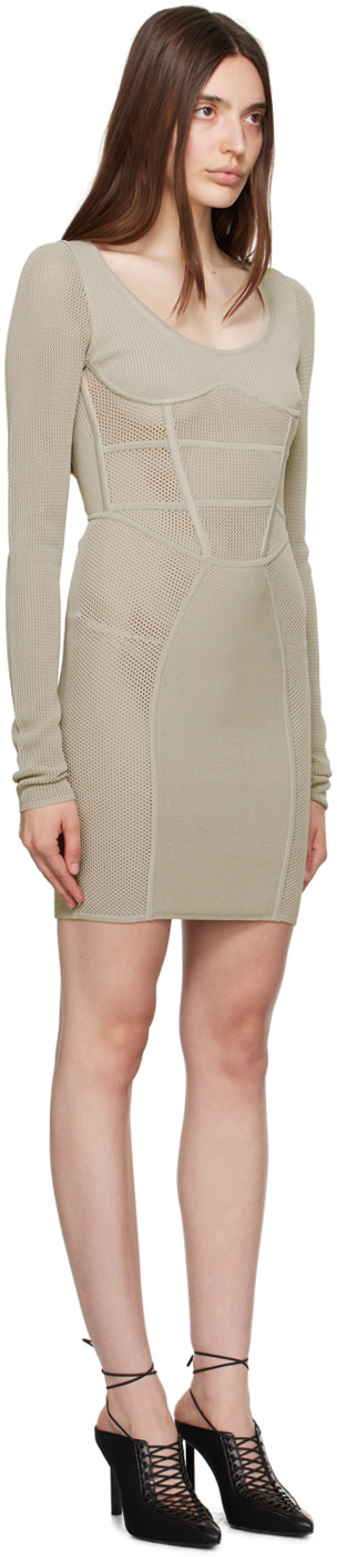 Dion Lee - Robe courte semi-transparente grise
