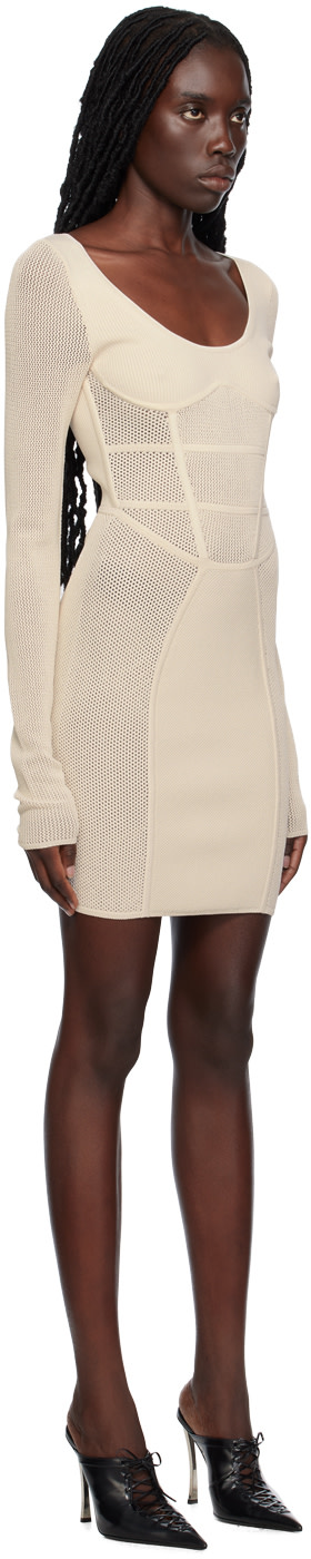 Dion Lee - Robe courte semi-transparente beige