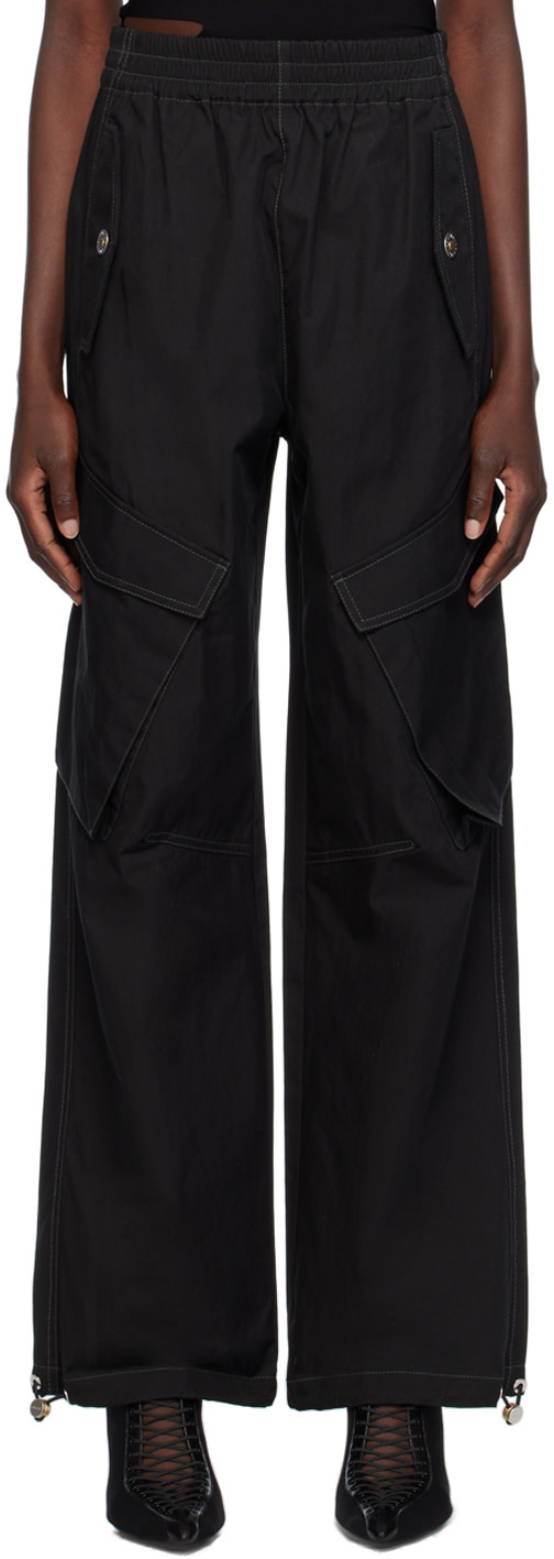 Dion Lee - Pantalon noir à boutons-pression