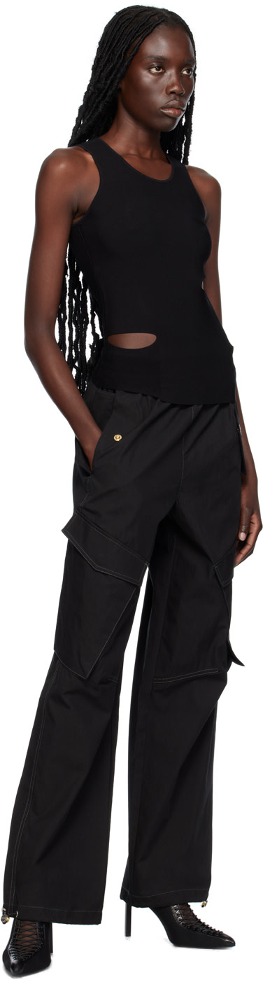 Dion Lee - Pantalon noir à boutons-pression