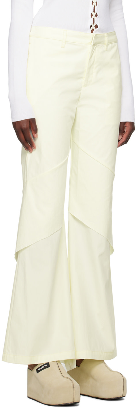Dion Lee - Pantalon drapé blanc cassé