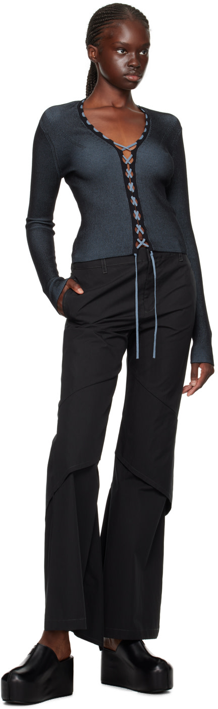 Dion Lee - Pantalon drapé noir