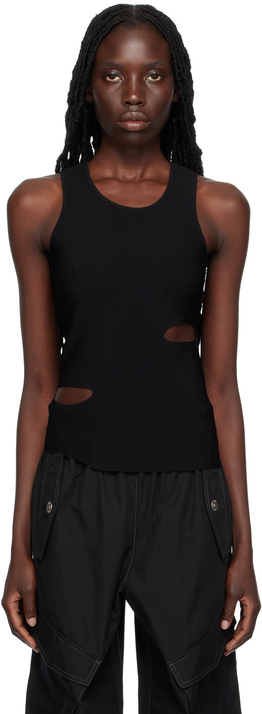 Dion Lee - Débardeur noir à découpes