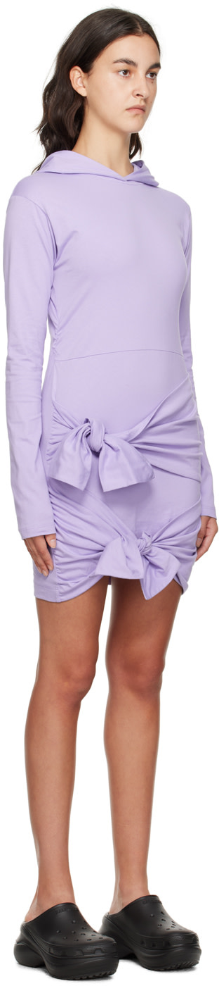 MSGM - Robe courte mauve à capuche