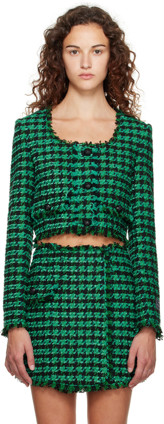 MSGM - Blouson vert à carreaux