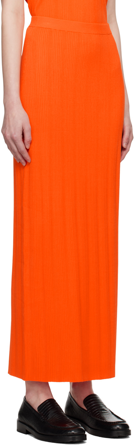 Frame - Jupe longue orange à découpes