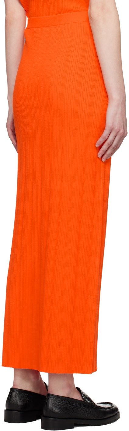 Frame - Jupe longue orange à découpes