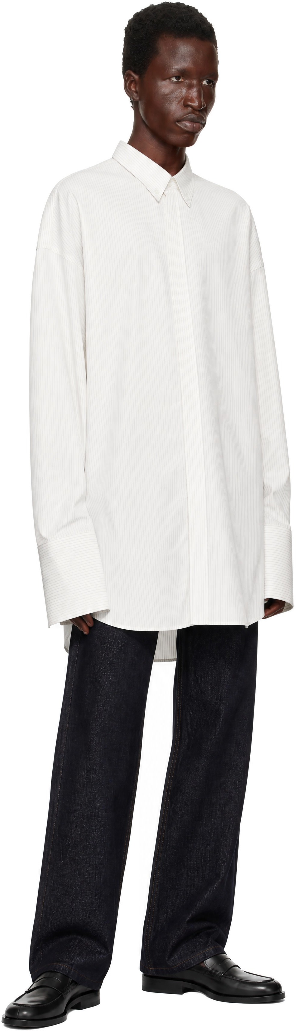 Off White Loading AMI Paris: Off-White & Pink Oversize Shirt | SSENSE Canada