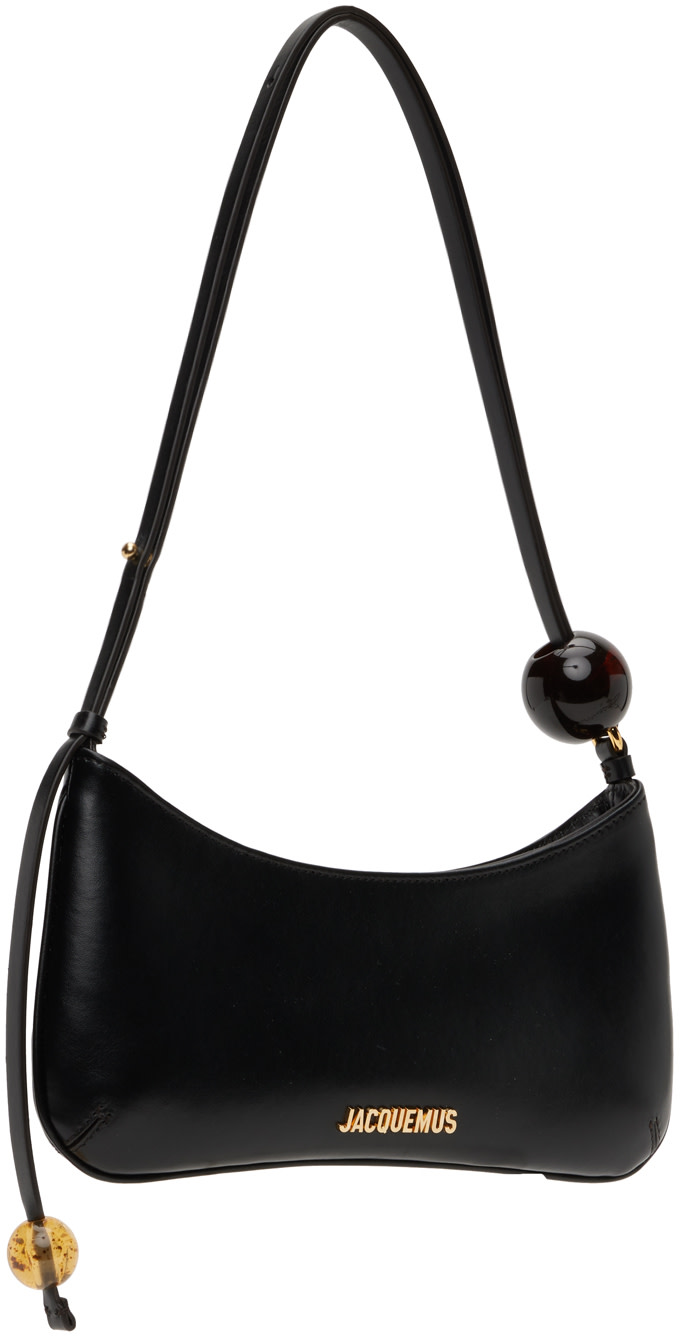 JACQUEMUS - Sac 'Le bisou perle' noir - Le raphia
