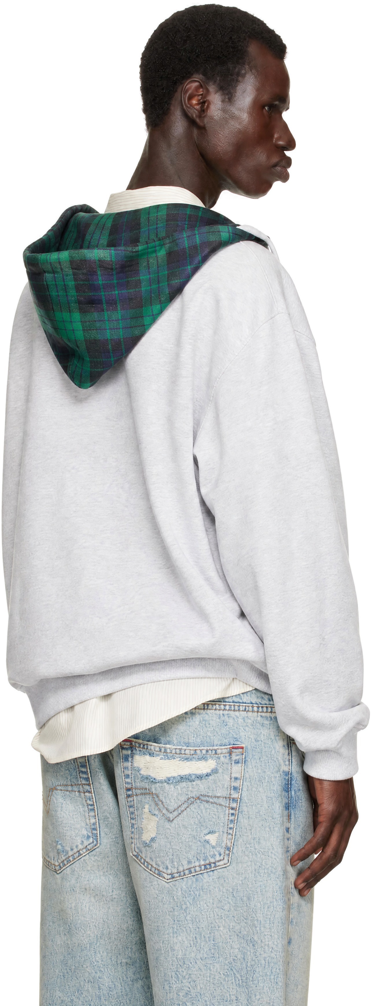 Drôle de Monsieur - Pull à capuche 'Drôle' gris