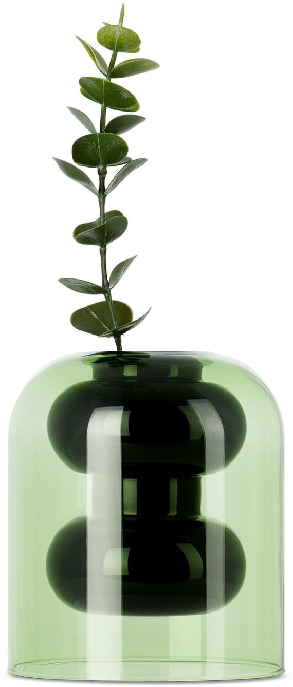 Tom Dixon - Petit vase noir et vert - Bump