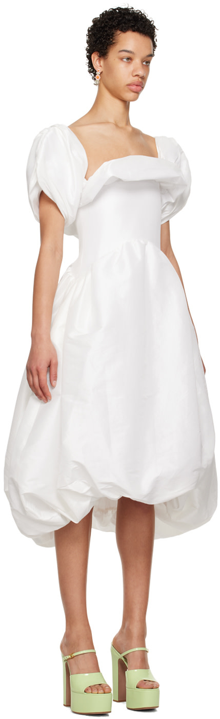 Kika Vargas - Robe midi Reshma blanche exclusive à SSENSE