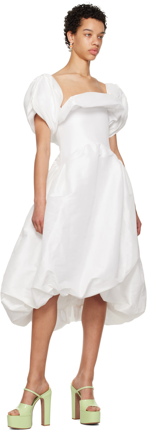 Kika Vargas - Robe midi Reshma blanche exclusive à SSENSE