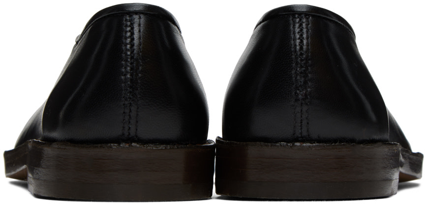 LEMAIRE - Black Flat Piped Slippers