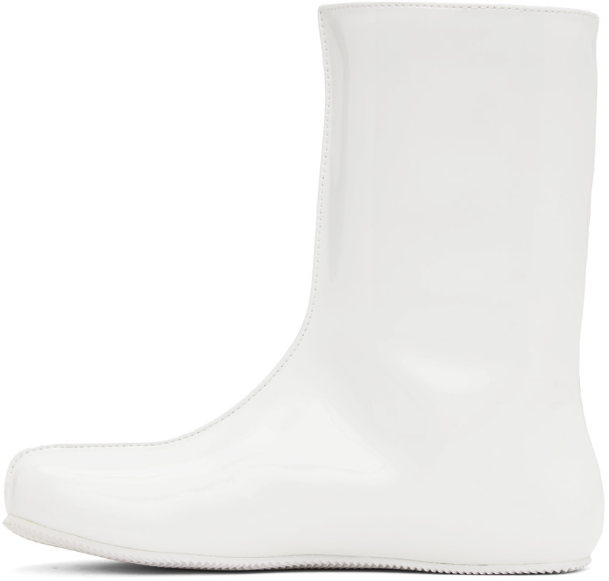 Rombaut - Bottes Alien Barefoot blanc cassé exclusives à SSENSE