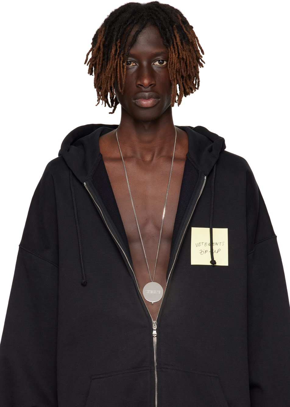 VETEMENTS - Collier argenté à pendentif