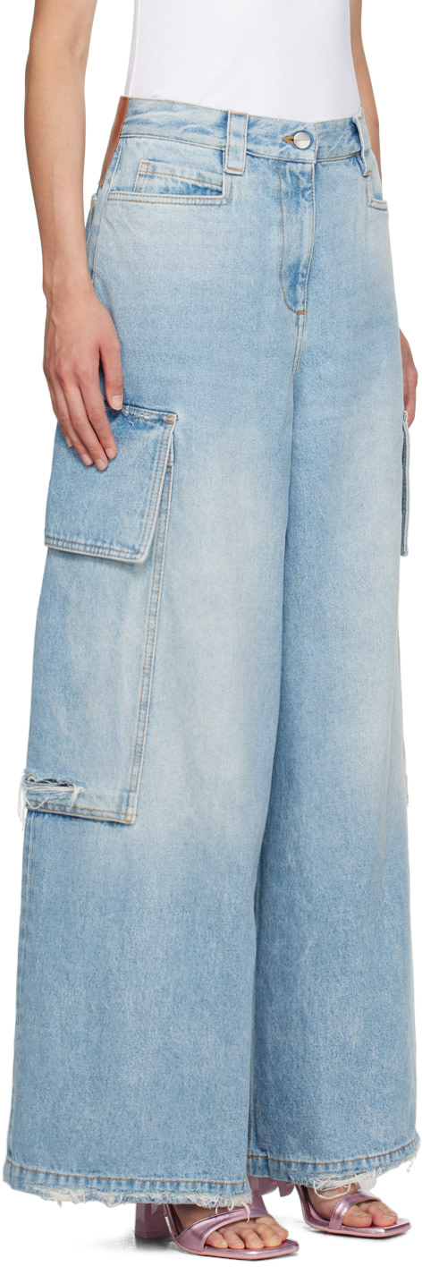 Palm Angels - Jean ample bleu