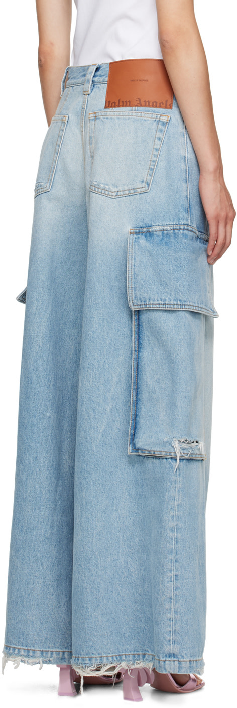 Palm Angels - Jean ample bleu