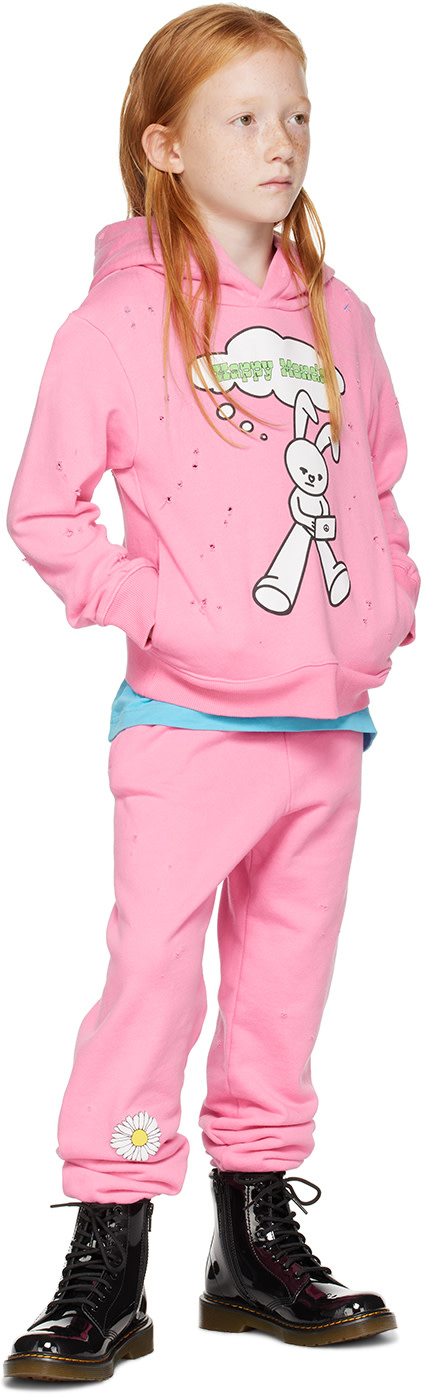 NZKidzzz - Enfant | Pull à capuche 'Happy Monday' rose