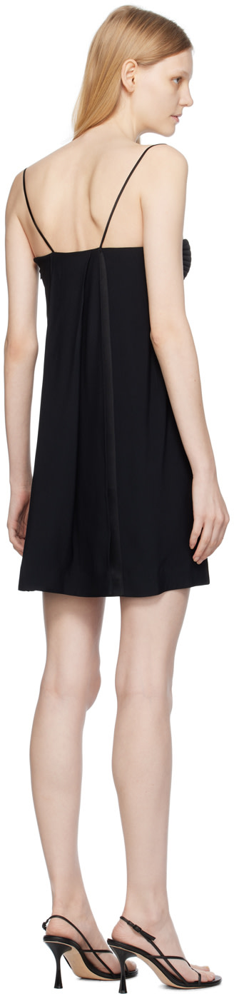BEVZA - Robe courte noire à bonnets graphiques