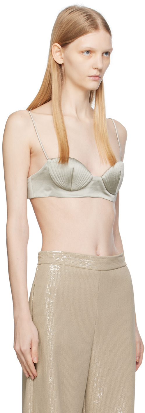 BEVZA - Camisole grise à bonnets graphiques