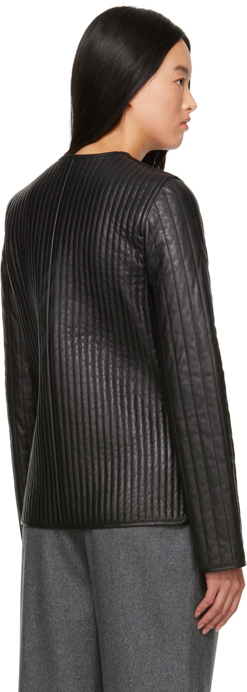 TOTEME - Blouson réversible matelassé noir en cuir