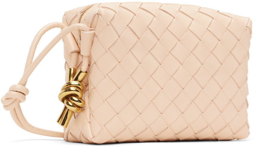 Bottega Veneta: Beige Mini Loop Camera Bag | SSENSE