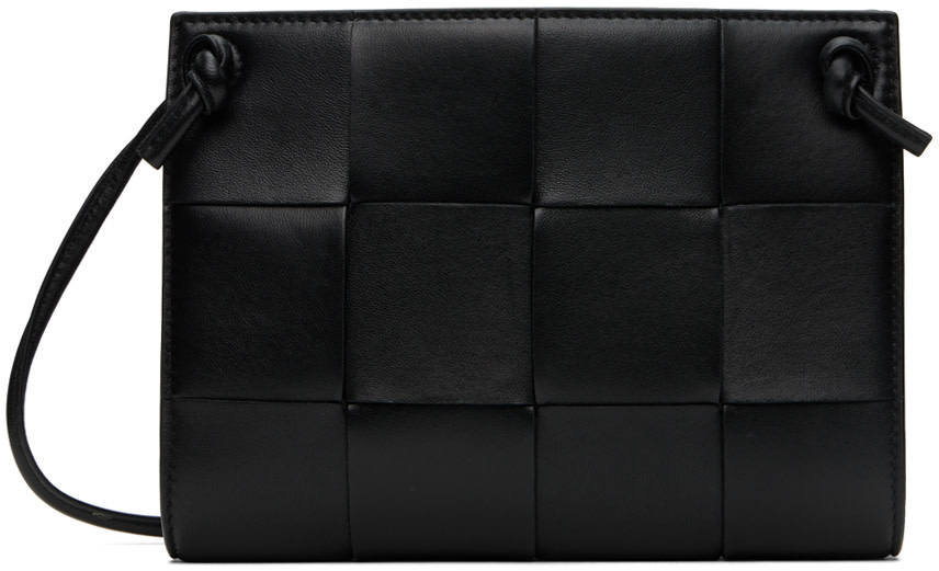 BOTTEGA VENETA カセット ショルダーバッグ ブラック Bottega Veneta: ブラック ミニ Cassette バッグ | SSENSE 日本