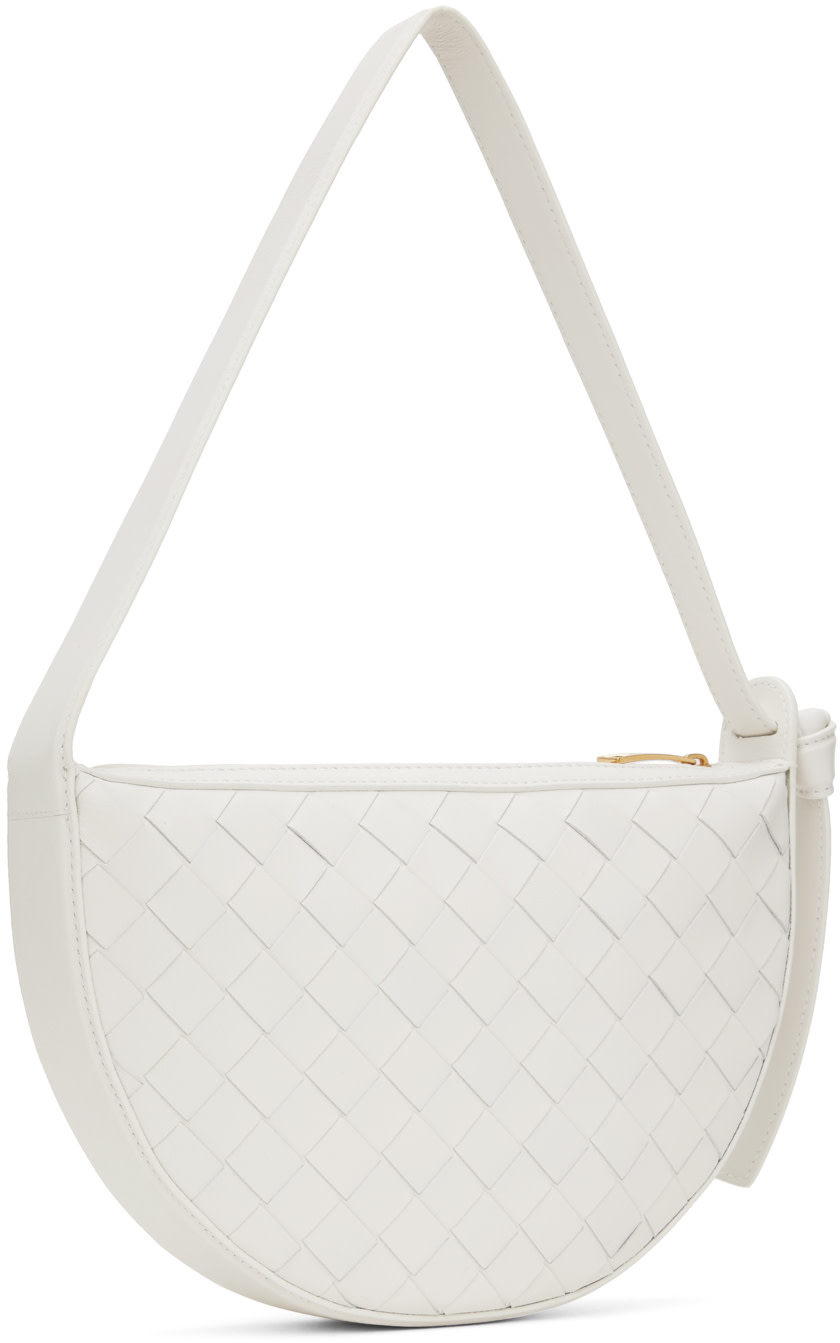 Bottega Veneta: White Mini Sunrise Bag | SSENSE