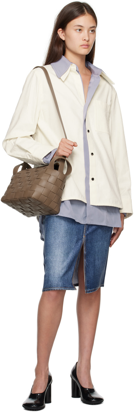 Bottega Veneta: Taupe Bowling Cassette Bag | SSENSE