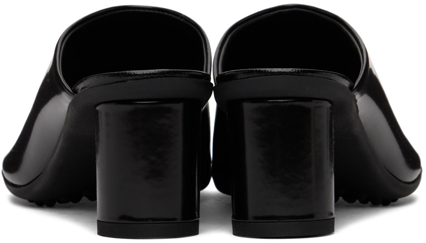 Bottega Veneta: Black Atomic Mules | SSENSE