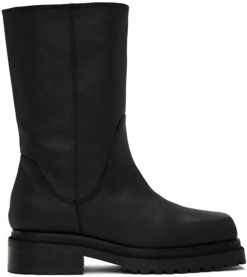 Eckhaus Latta - Black Stacked Boots