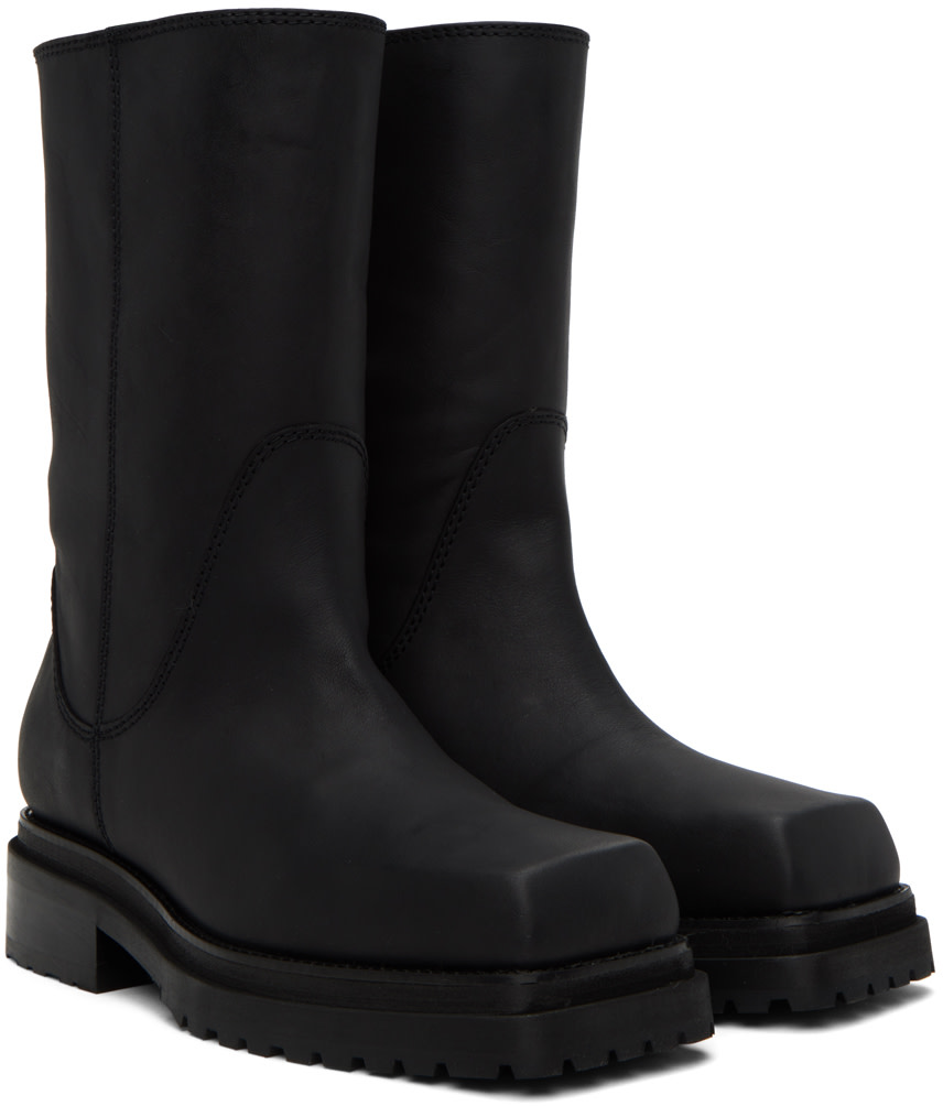 Eckhaus Latta - Black Stacked Boots