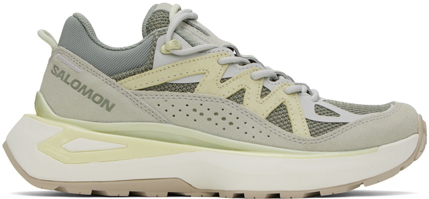 靴 SALOMON ODYSSEY ELMT LOW 27.5 Salomon: Gray & Green Odyssey Elmt Low Sneakers | SSENSE Canada