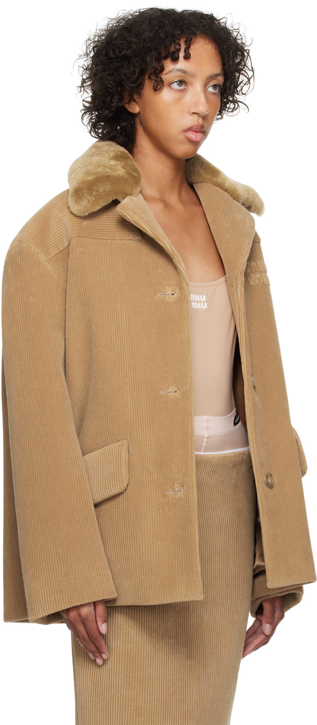 Miu Miu - Tan Embroidered Jacket