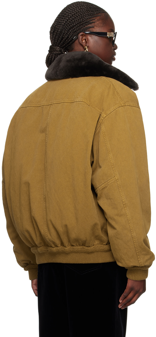 Miu Miu - Tan Oversized Down Jacket