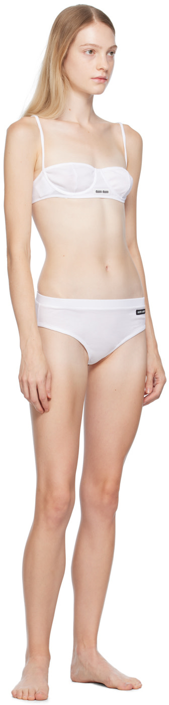 Miu Miu - Culotte blanche à écusson