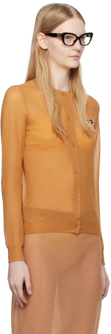 Miu Miu - Cardigan transparent orange