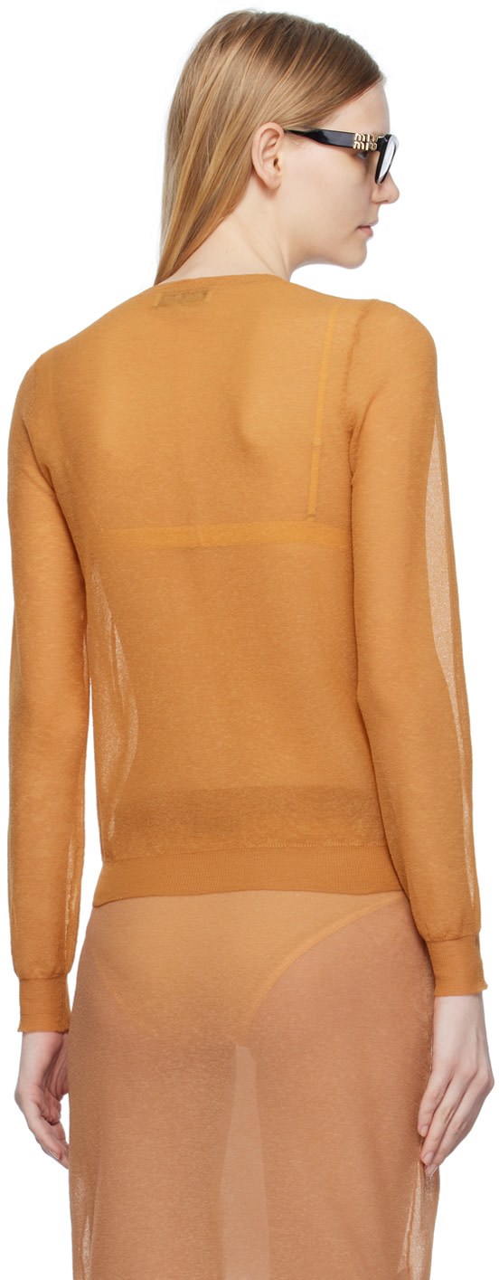 Miu Miu - Cardigan transparent orange