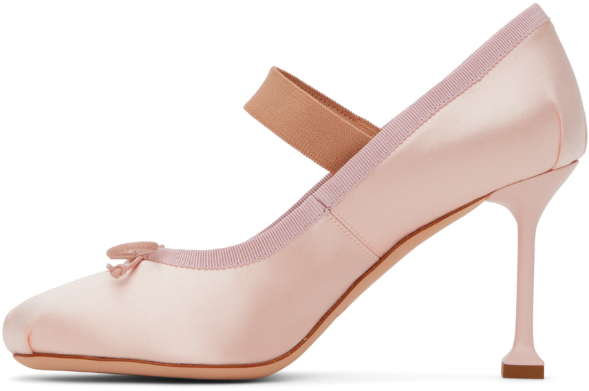Miu Miu: Pink Ballerina Heels | SSENSE Canada