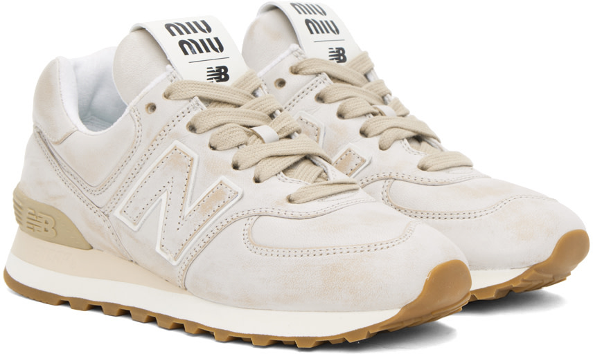 Miu Miu - Baskets 574 beiges édition New Balance